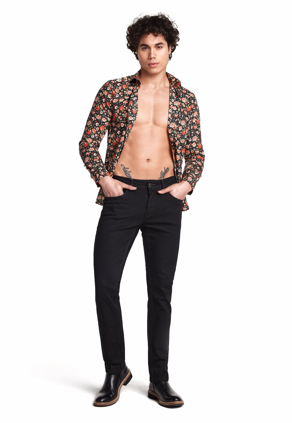 Pantaloni Jeans Rustic Dime DS210 – Uomo, Neri, Slim Fit, Mezzanotte, Taglie 28 E 32 - Foto 2