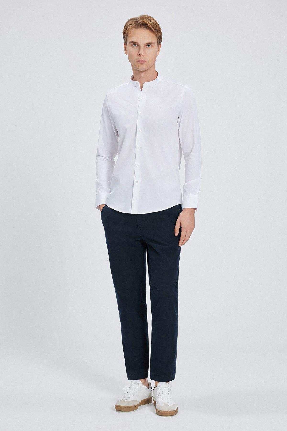 Chemise Habillée Homme Bergano New York - Bleu - Taille M (15-15 1/2, 32-33) - NEUF Avec étiquette